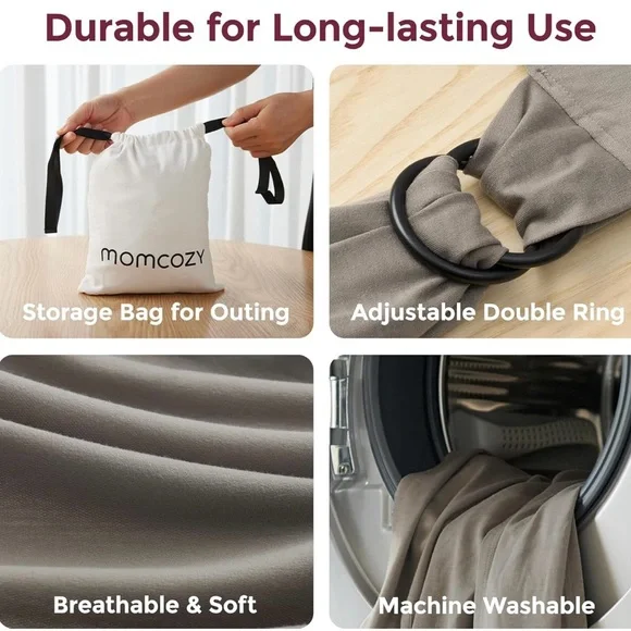 Momcozy Taupe Sling Carrier - Picture 8 of 10